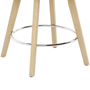 Norflett Solid Wood Swivel Counter Stool (Set of 2)  Wooden Bazar