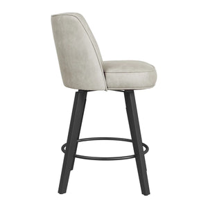 Norflett Solid Wood Swivel Counter Stool (Set of 2)  Wooden Bazar