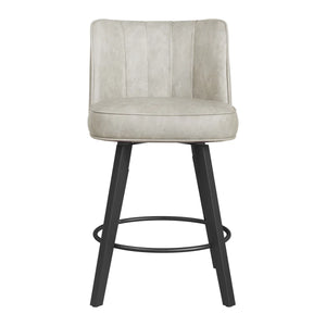 Norflett Solid Wood Swivel Counter Stool (Set of 2)  Wooden Bazar