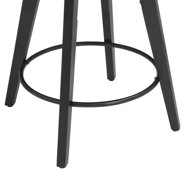 Norflett Solid Wood Swivel Counter Stool (Set of 2)  Wooden Bazar