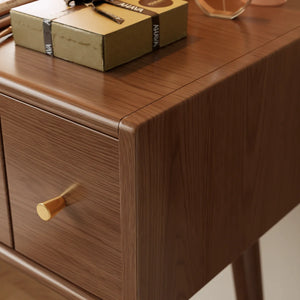 Oliver Solid Wood Makeup Vanity with Flip Mirror and Lighting Modes  Wooden Bazar