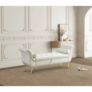 Dynamic Faux Leather Upholstered Storage Bench - Wooden bazar