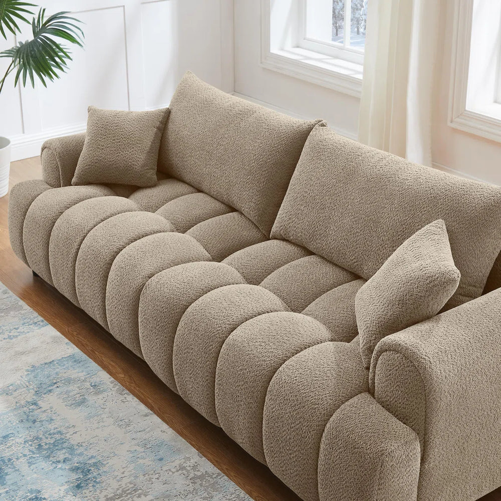 Faxon Luxury Modern Tufted Boucle Sofa - Wooden Bazar