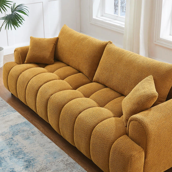 Faxon Luxury Modern Tufted Boucle Sofa - Wooden Bazar