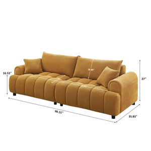 Faxon Luxury Modern Tufted Boucle Sofa - Wooden Bazar