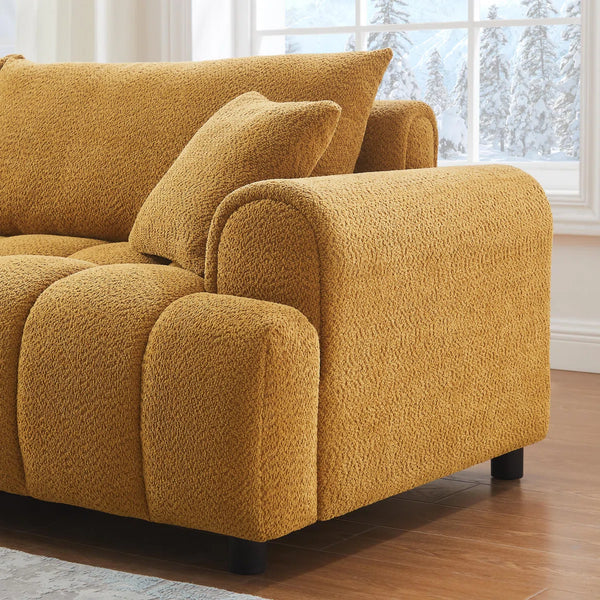 Faxon Luxury Modern Tufted Boucle Sofa - Wooden Bazar