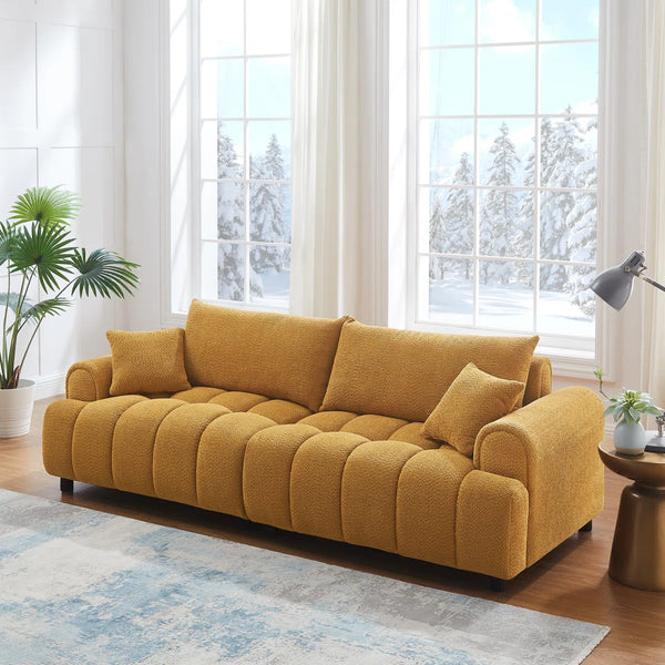 Faxon Luxury Modern Tufted Boucle Sofa - Wooden Bazar