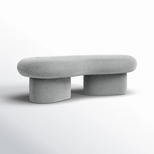 Simmy Polyester Blend Upholstered Bench - Wooden Bazar
