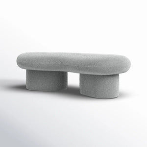 Simmy Polyester Blend Upholstered Bench - Wooden Bazar