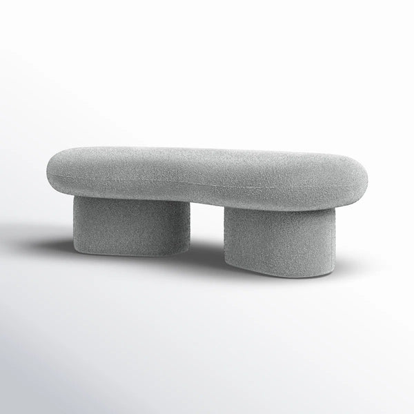 Simmy Polyester Blend Upholstered Bench - Wooden Bazar