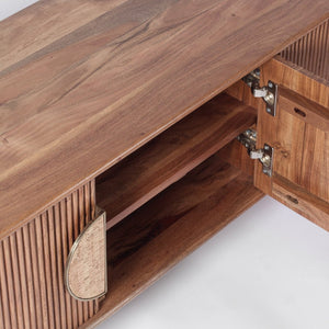 Livoong Modern Media Tv Unit for Modern Homes - Wooden Bazar