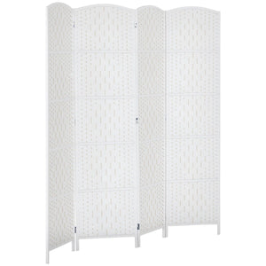 Roche  Folding Room Divider, Freestanding Privacy Screen for Indoor Spaces  Wooden Bazar