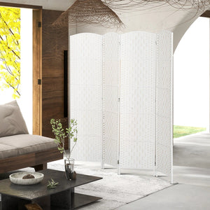 Roche  Folding Room Divider, Freestanding Privacy Screen for Indoor Spaces  Wooden Bazar