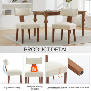 Round Pedestal Dining Set Mid-Century Modern Wooden Table & Upholstered Chair Set For Home, Kitchen, Dining Room