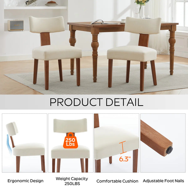 Round Pedestal Dining Set Mid-Century Modern Wooden Table & Upholstered Chair Set For Home, Kitchen, Dining Room