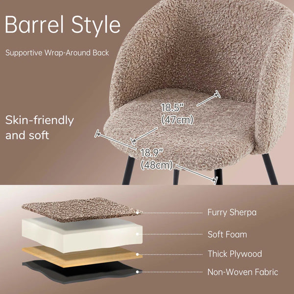 Nevvy Round Table With Set Of Four Barrel Chairs - Wooden Bazar