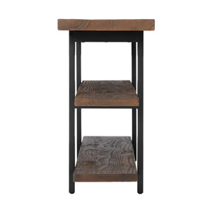 Rustic Industrial Solid Wood Media Console Table  Wooden Bazar