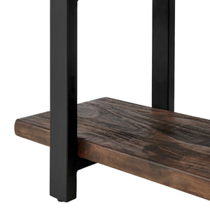 Rustic Industrial Solid Wood Media Console Table  Wooden Bazar