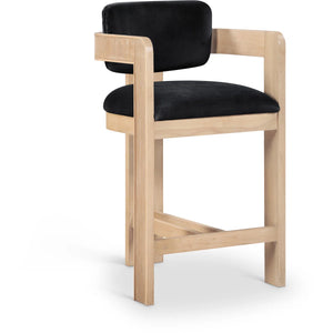 Sacha Howley Upholstered Stool  Wooden Bazar