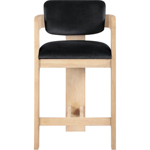Sacha Howley Upholstered Stool  Wooden Bazar