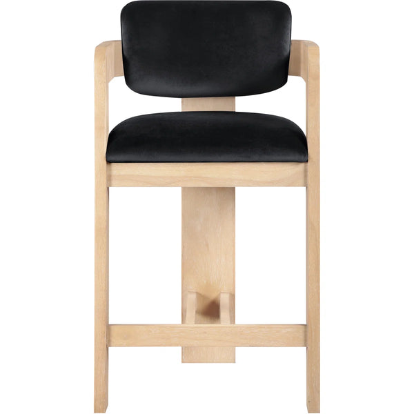 Sacha Howley Upholstered Stool  Wooden Bazar