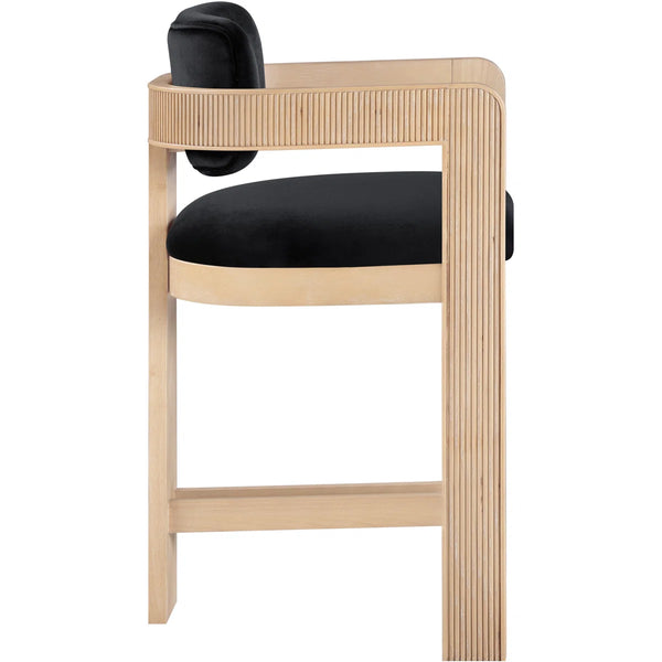Sacha Howley Upholstered Stool  Wooden Bazar