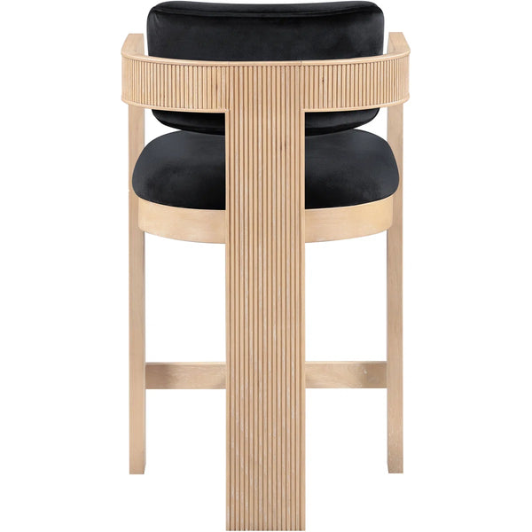 Sacha Howley Upholstered Stool  Wooden Bazar
