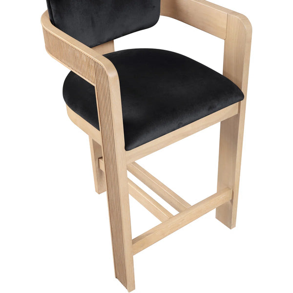 Sacha Howley Upholstered Stool  Wooden Bazar