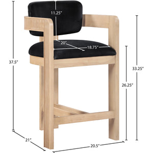 Sacha Howley Upholstered Stool  Wooden Bazar