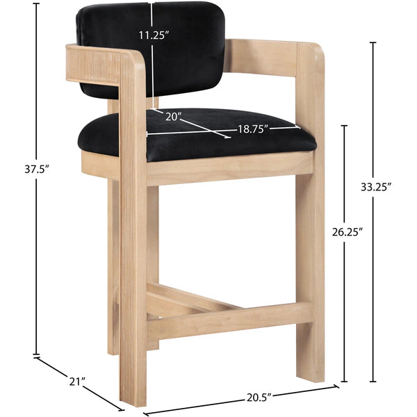 Sacha Howley Upholstered Stool  Wooden Bazar