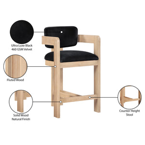 Sacha Howley Upholstered Stool  Wooden Bazar