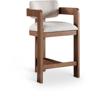 Sacha Howley Upholstered Stool  Wooden Bazar