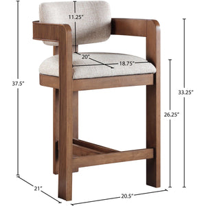 Sacha Howley Upholstered Stool  Wooden Bazar