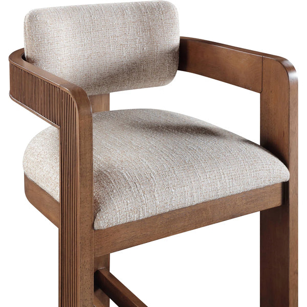 Sacha Howley Upholstered Stool  Wooden Bazar