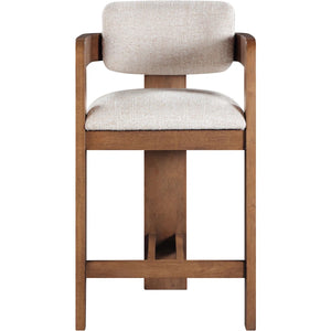 Sacha Howley Upholstered Stool  Wooden Bazar