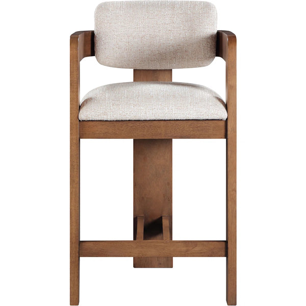 Sacha Howley Upholstered Stool  Wooden Bazar