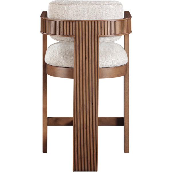 Sacha Howley Upholstered Stool  Wooden Bazar