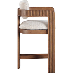 Sacha Howley Upholstered Stool  Wooden Bazar