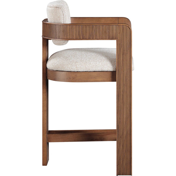 Sacha Howley Upholstered Stool  Wooden Bazar