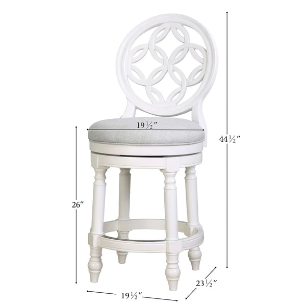 Sauer Swivel Upholstered Counter Stool with Solid Wood Frame  Wooden bazar