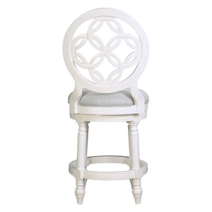Sauer Swivel Upholstered Counter Stool with Solid Wood Frame  Wooden bazar