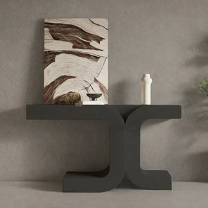 Scandinavian Modern Console Table with Creative Design for Entryway, Hallway & Living Room  Wooden Bazar