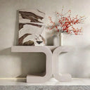 Scandinavian Modern Console Table with Creative Design for Entryway, Hallway & Living Room  Wooden Bazar