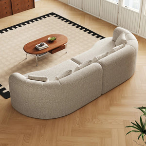 Curved Sectional Sofa - Wooden bazar
