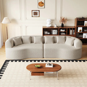 Curved Sectional Sofa - Wooden bazar