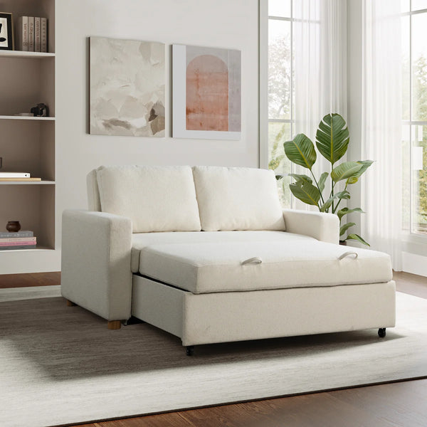 Serta Trinity 66.1" Full Size Convertible Sofa Bed Loveseat, Dream Coil Comfort, Easy Assembly  Wooden Bazar