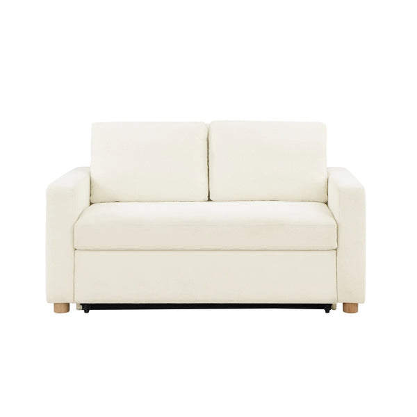 Serta Trinity 66.1" Full Size Convertible Sofa Bed Loveseat, Dream Coil Comfort, Easy Assembly  Wooden Bazar