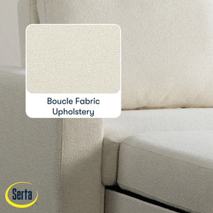 Serta Trinity 66.1" Full Size Convertible Sofa Bed Loveseat, Dream Coil Comfort, Easy Assembly  Wooden Bazar