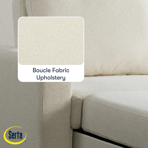 Serta Trinity 66.1" Full Size Convertible Sofa Bed Loveseat, Dream Coil Comfort, Easy Assembly  Wooden Bazar