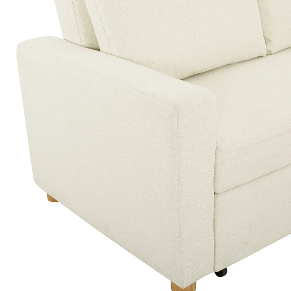 Serta Trinity 66.1" Full Size Convertible Sofa Bed Loveseat, Dream Coil Comfort, Easy Assembly  Wooden Bazar